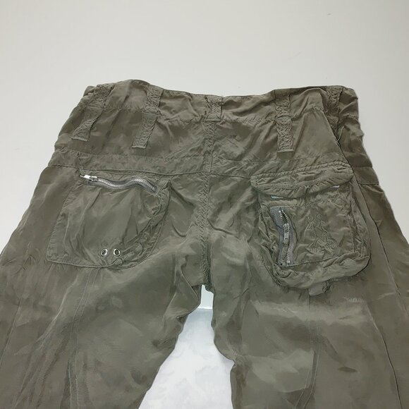 PETE & GRETA Woman's Mid Rise Embroidered Cargo Joggers Size 4 Used - Picture 4 of 8